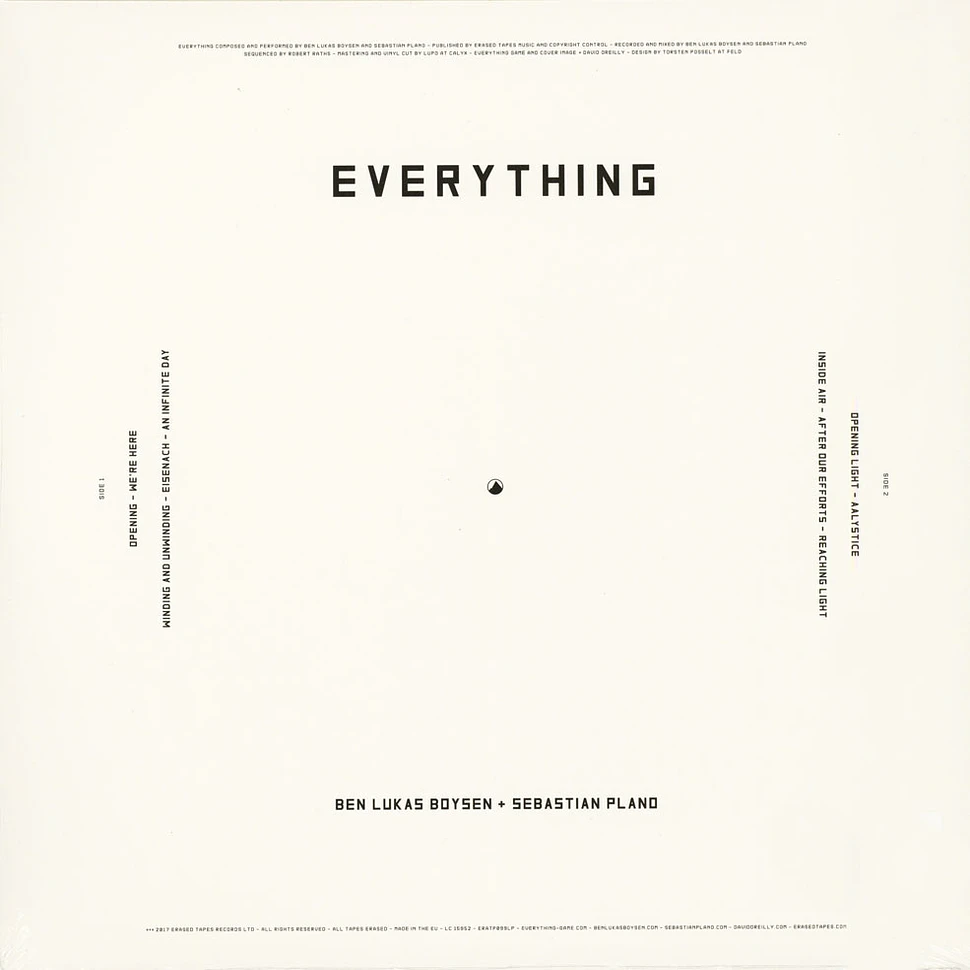 Ben Lukas Boysen /Sebastian Plano - Everything Black Vinyl Edition