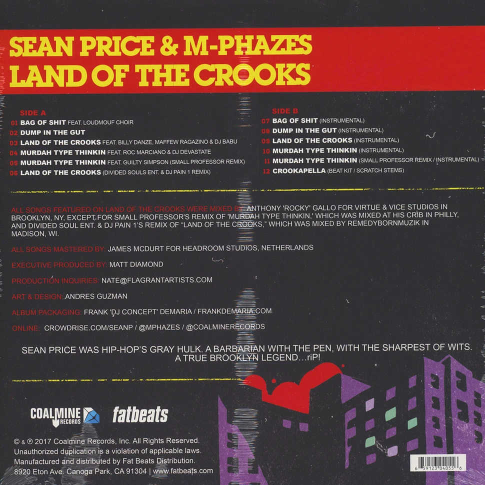 Sean Price & M-Phazes - Land Of The Crooks Bonus Edition
