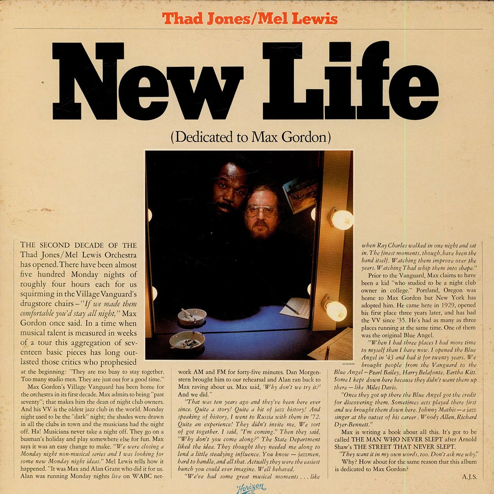 Thad Jones & Mel Lewis - New Life (Dedicated To Max Gordon)