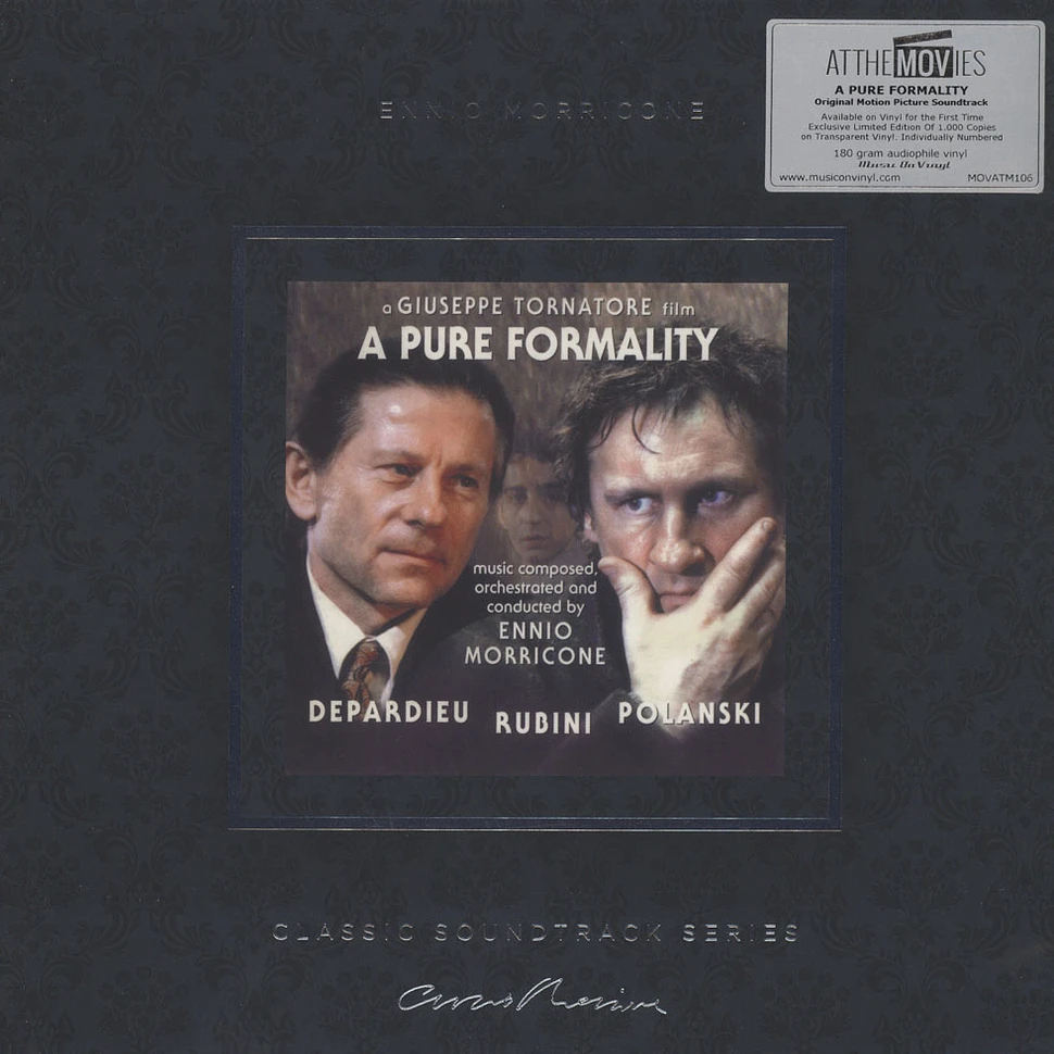 Ennio Morricone - OST A Pure Formality Clear Vinyl Edition