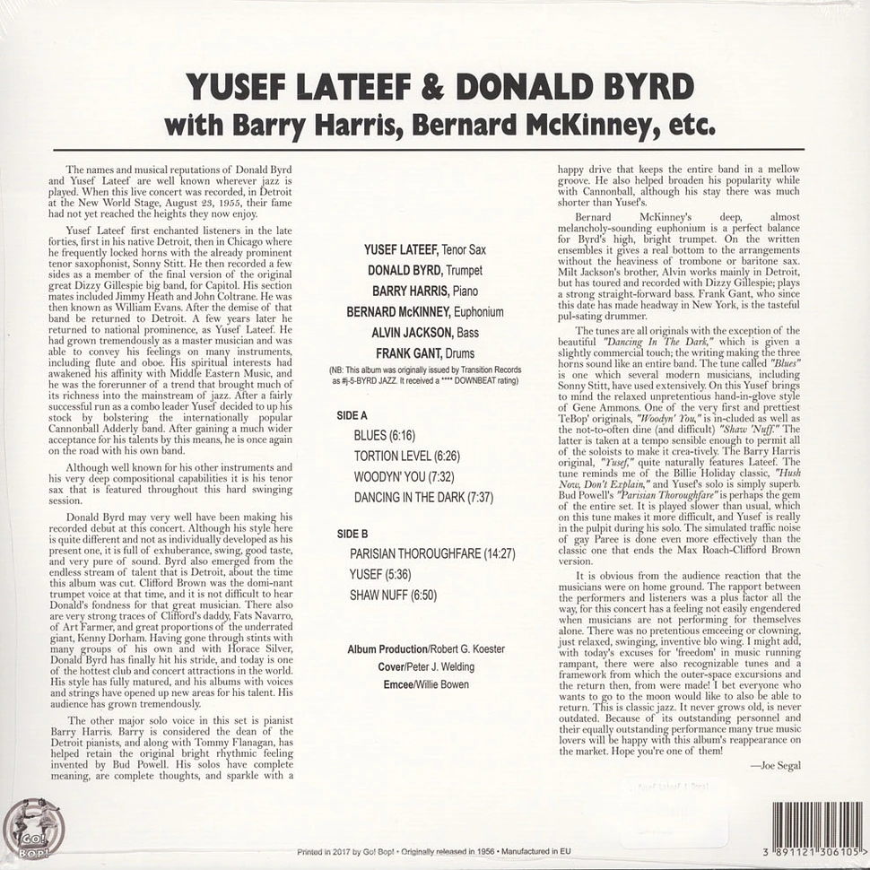 Yusef Lateef & Donald Byrd - Byrd Jazz: First Flight At The Motor City Scenes