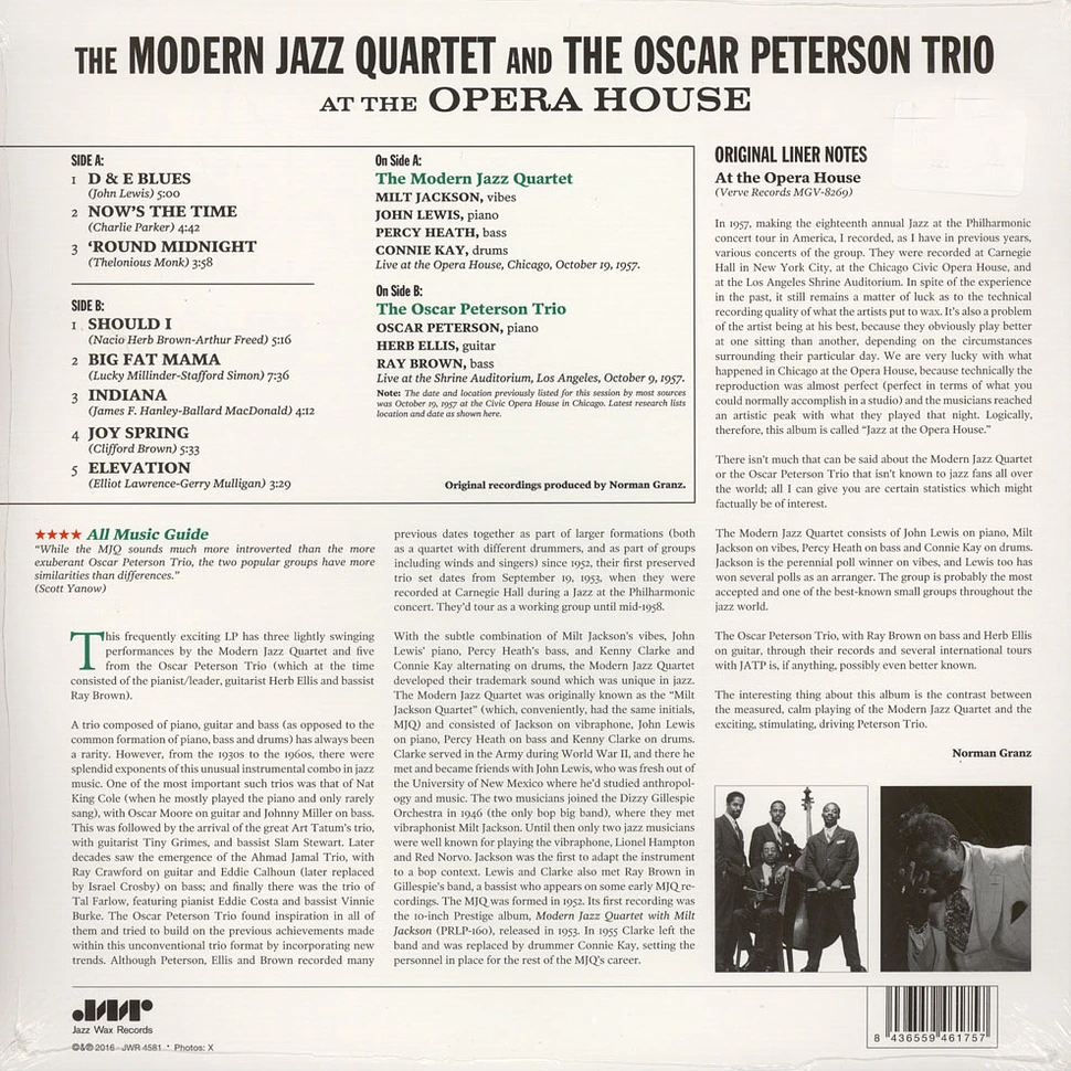 Modern Jazz Quartet - At The Opera House