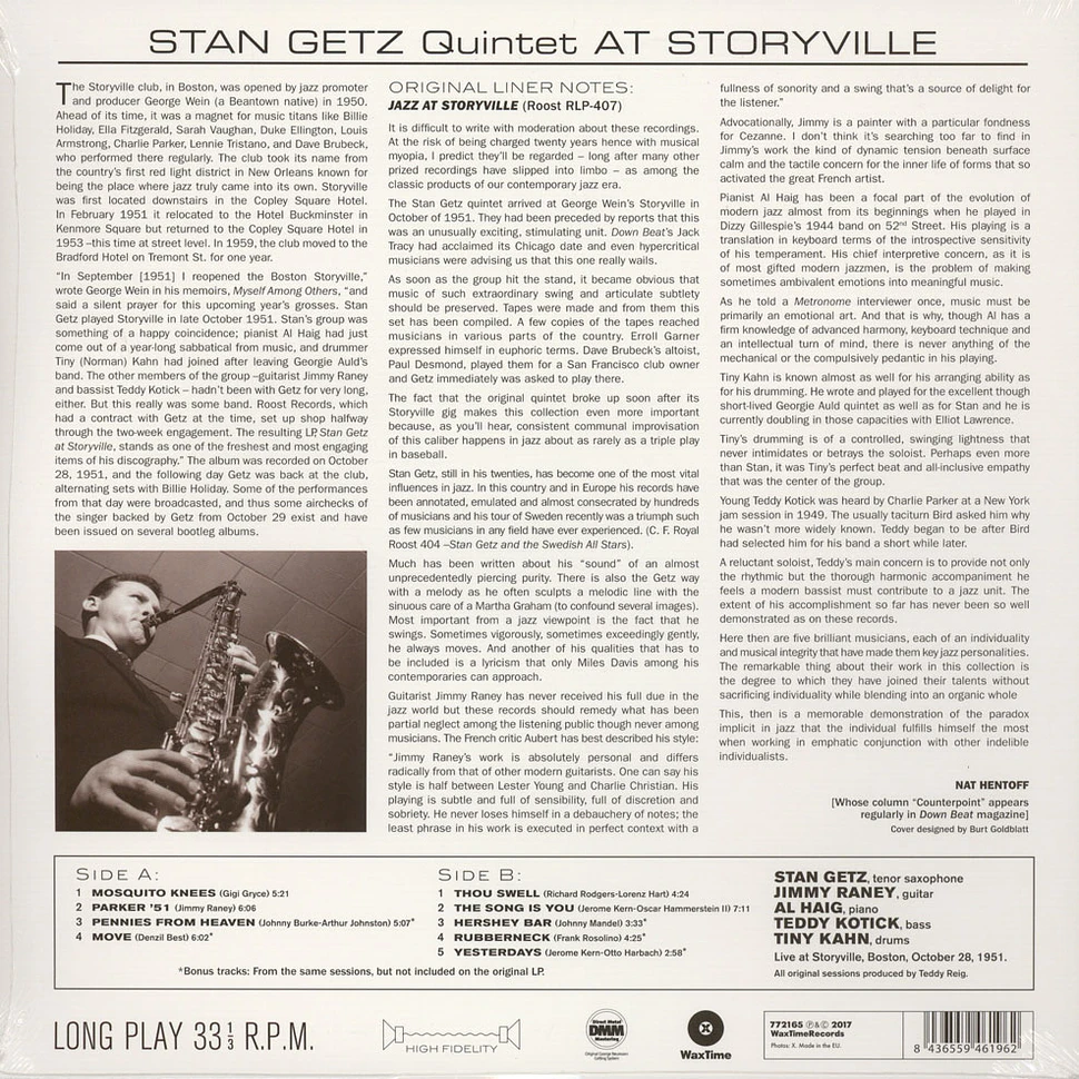Stan Getz Quintet - Jazz At Storyville