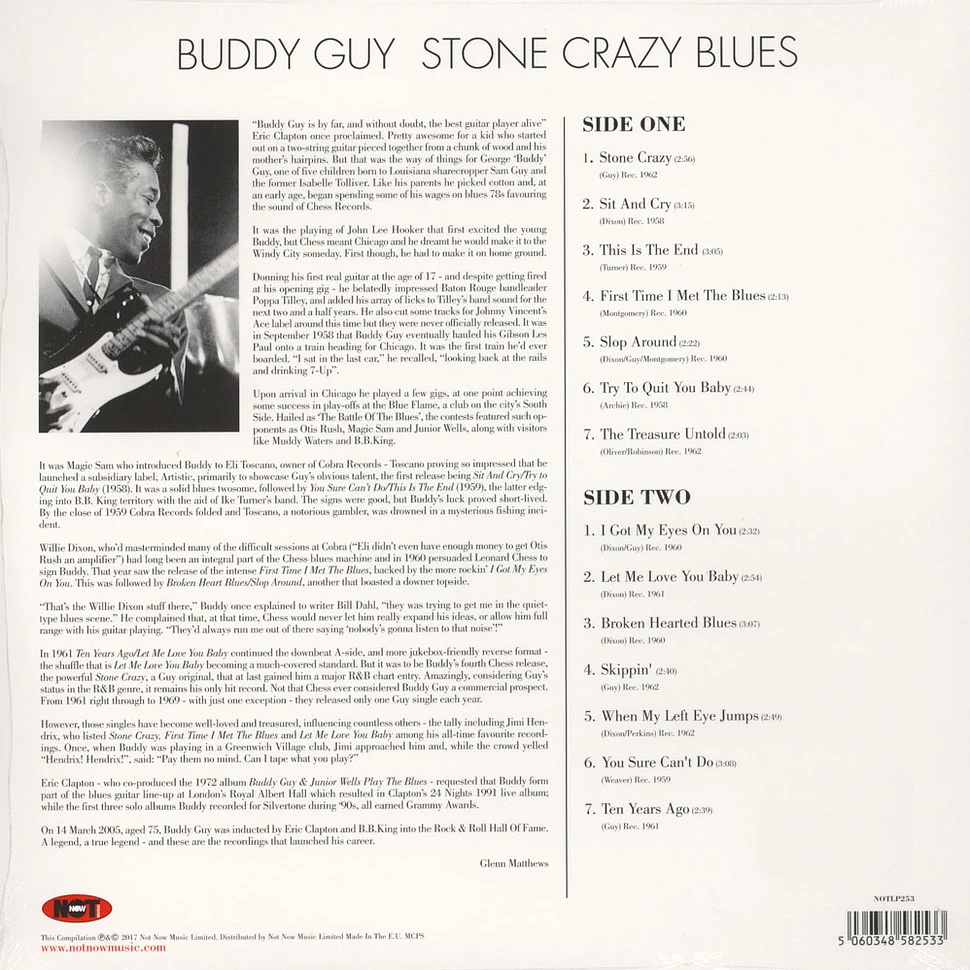 Buddy Guy - Stone Crazy Blues Blue Vinyl Edition