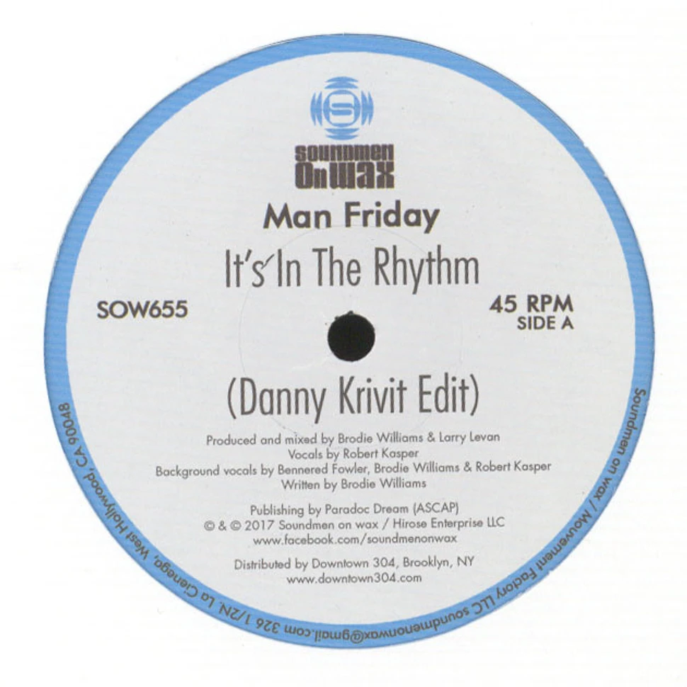 Man Friday - It's In The Rhythm Unreleased Mixes