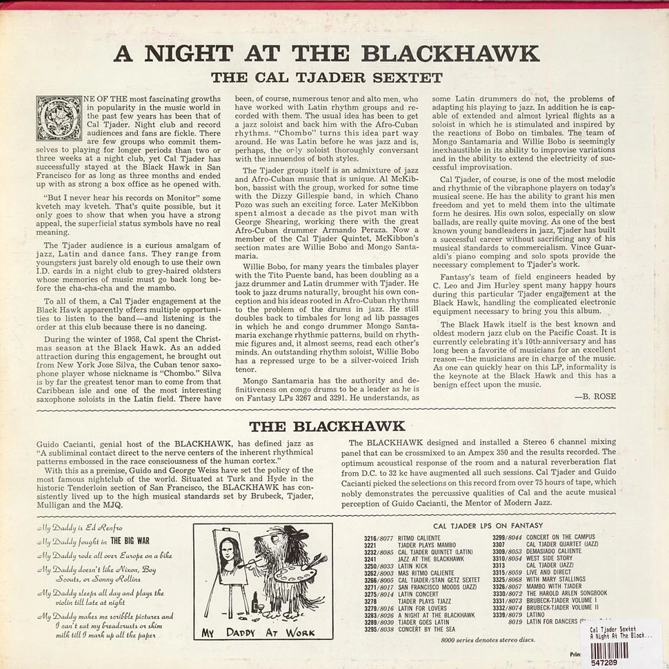 Cal Tjader Sextet - A Night At The Blackhawk