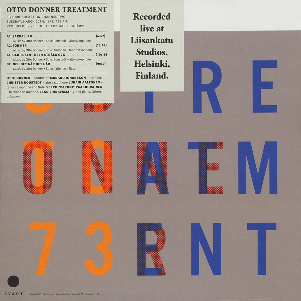 The Otto Donner Treatment - Jazz-Liisa 10 Black Vinyl Edition