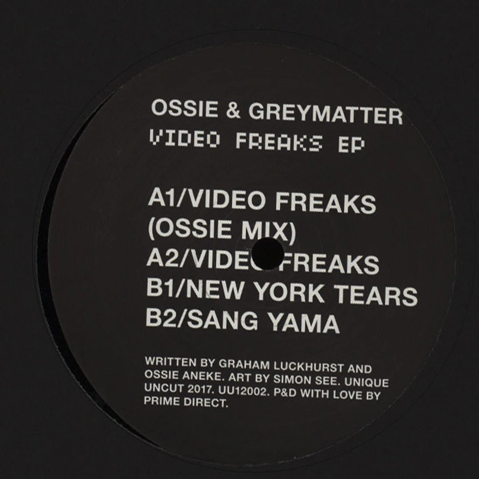 Ossie & Greymatter - Video Freaks EP
