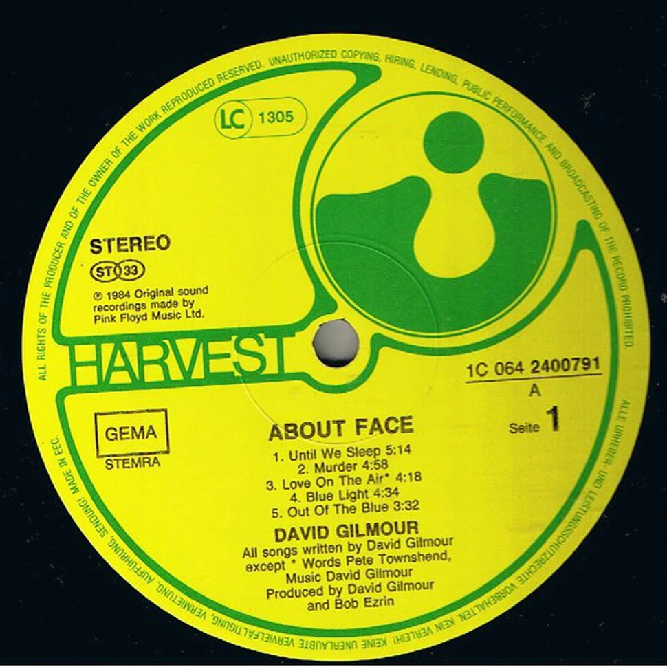 David Gilmour - About Face
