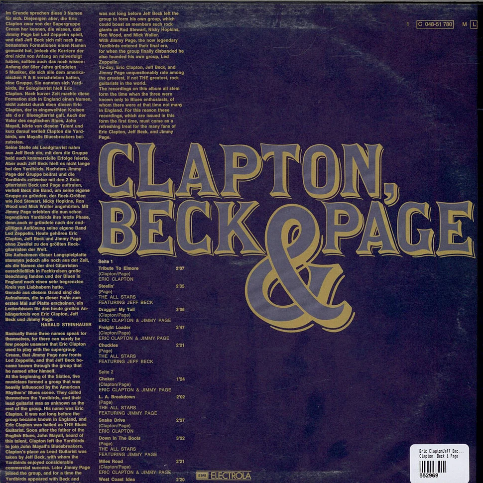 Eric Clapton, Jeff Beck & Jimmy Page - Clapton, Beck & Page