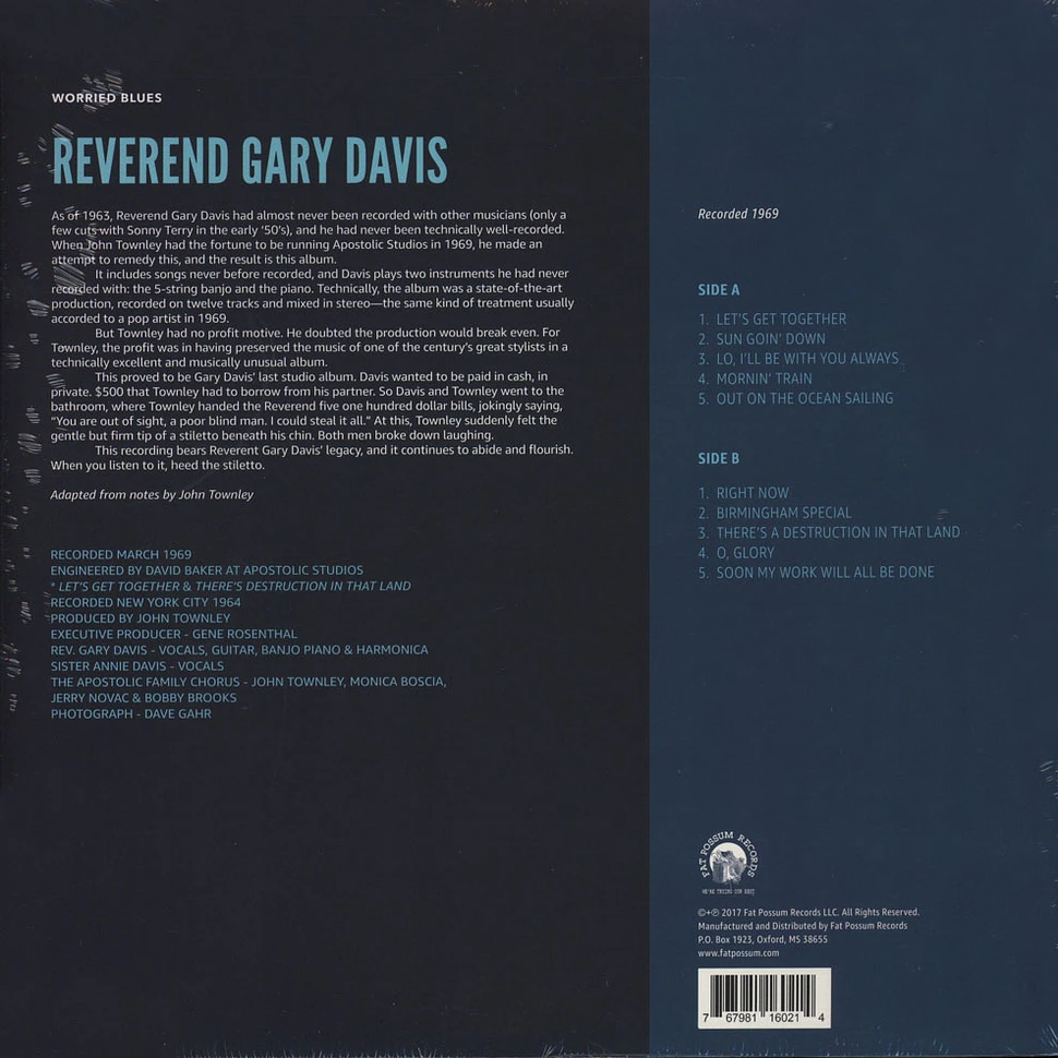 Rev. Gary Davis - Worried Blues