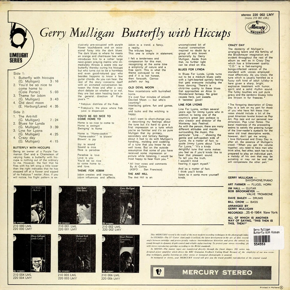 Gerry Mulligan - Butterfly With Hiccups