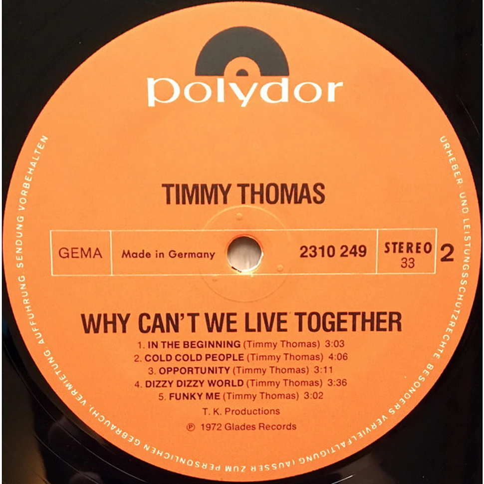 Timmy Thomas - Why Can't We Live Together
