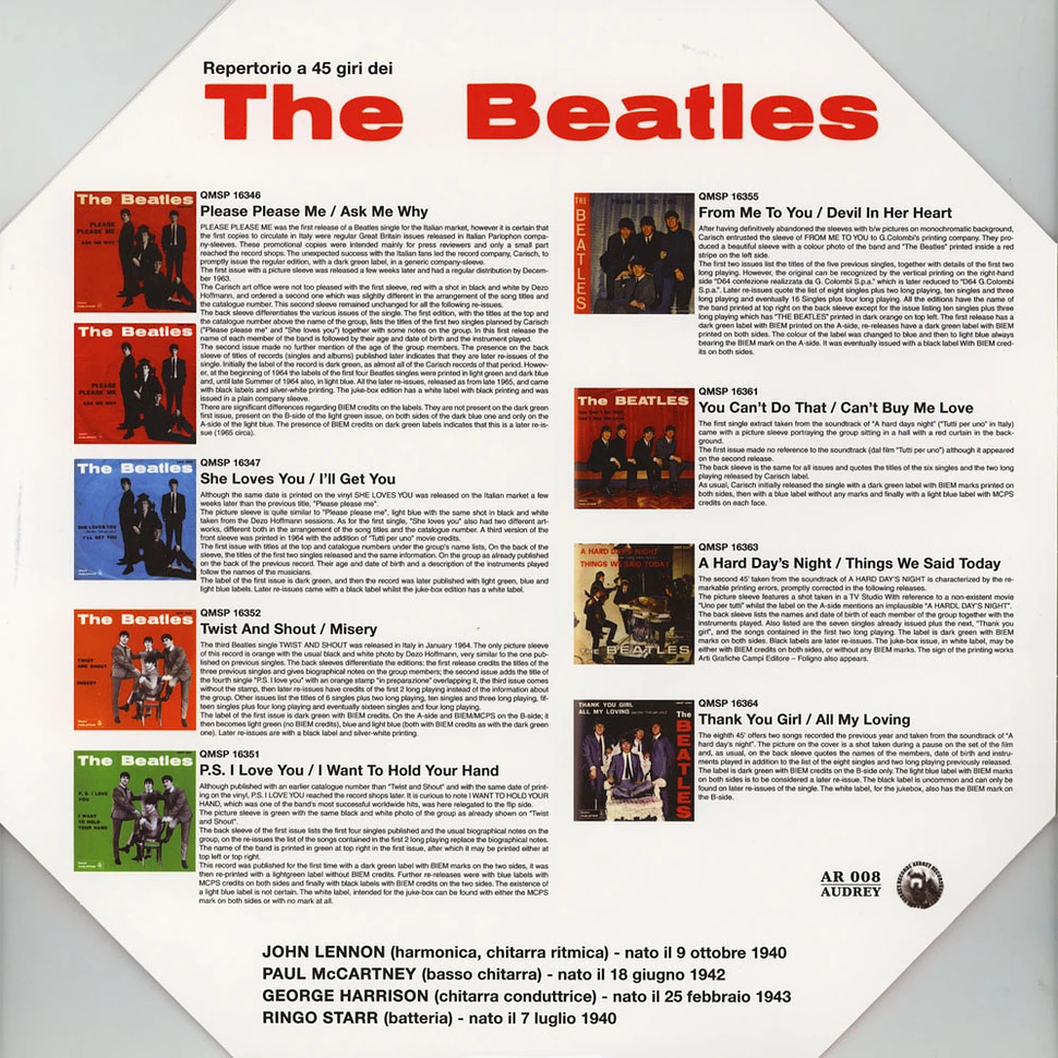 The Beatles - Su Dischi Parlophon Volume 1
