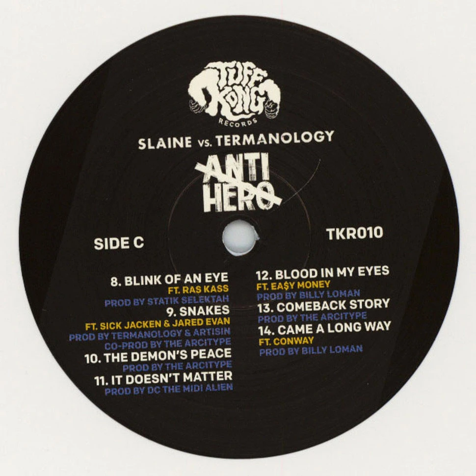 Slaine & Termanology - Anti-Hero White Vinyl Edition