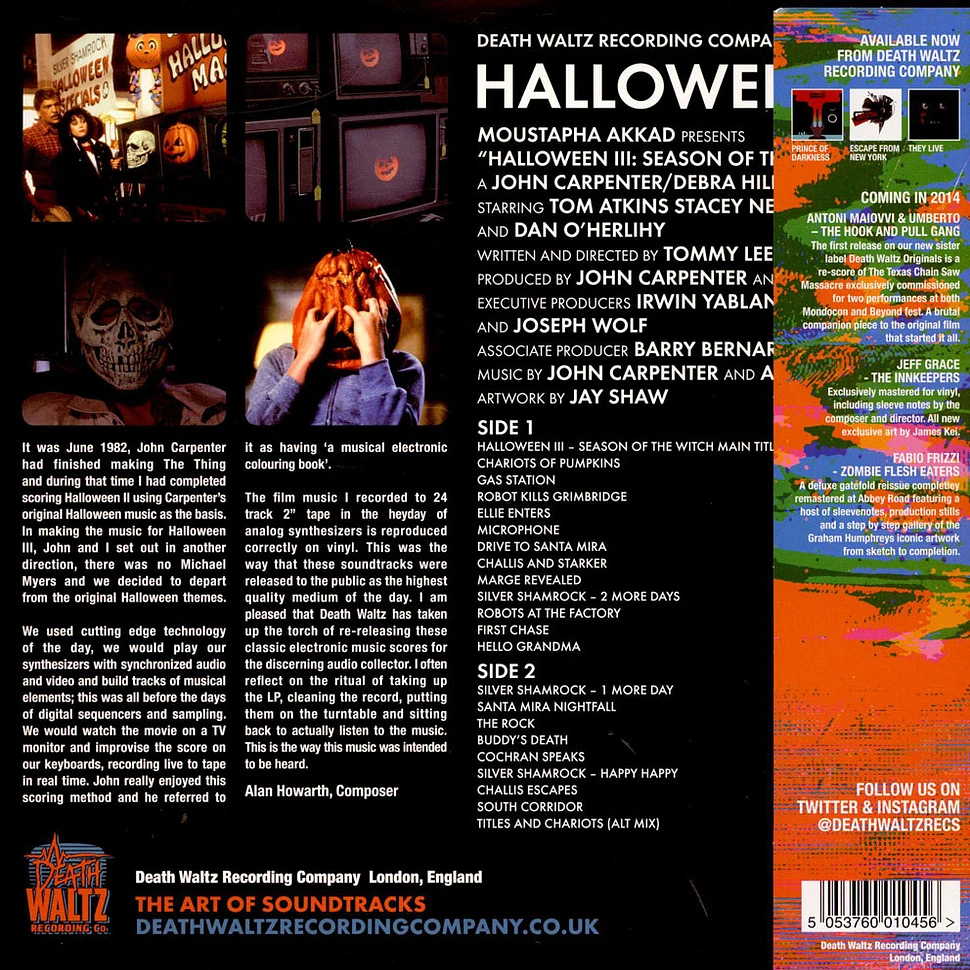 John Carpenter & Alan Howarth - Halloween III - Season Of The Witch