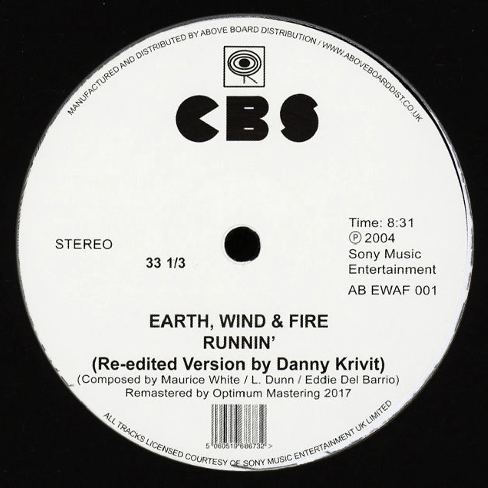Earth, Wind & Fire - Brazilian Rhyme / Runnin' Re-Edited By Danny Krivit Black Vinyl Edition