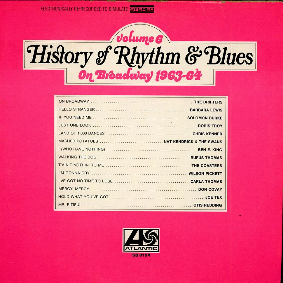 V.A. - History Of Rhythm & Blues Volume 6 On Broadway 1963-64