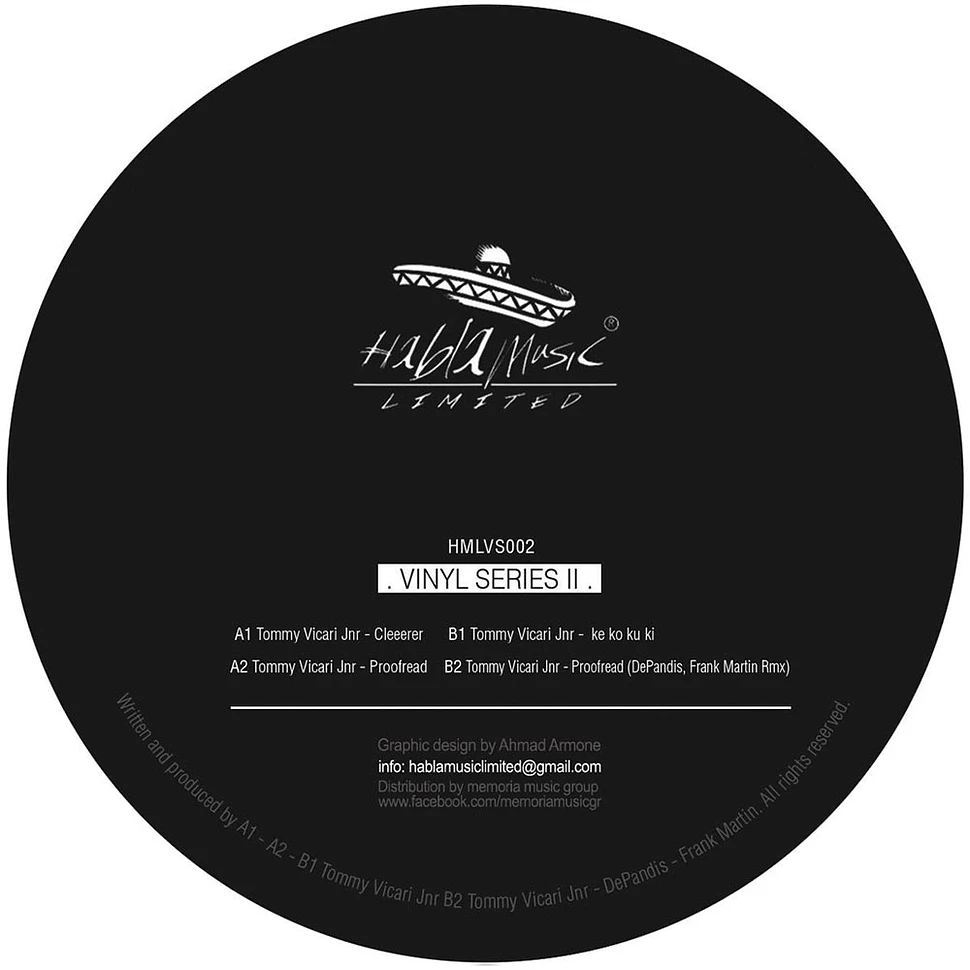 Tommy Vicari Jnr - Vinyl Series 2