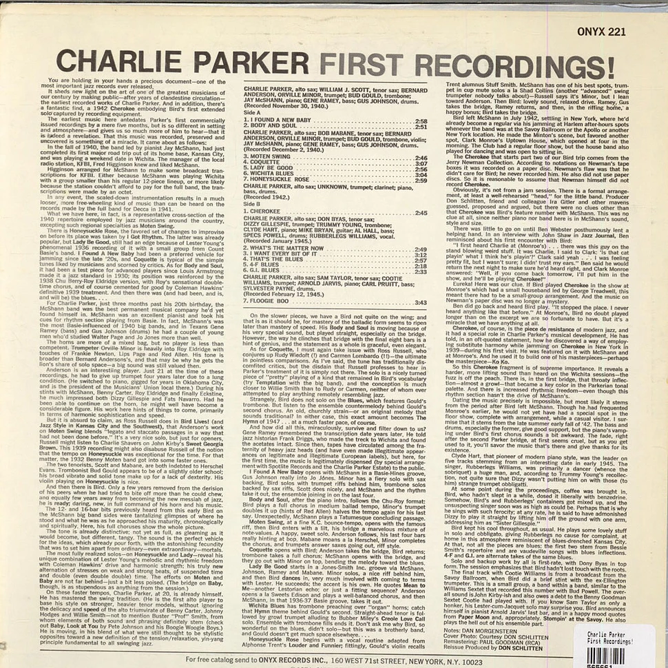 Charlie Parker - First Recordings!