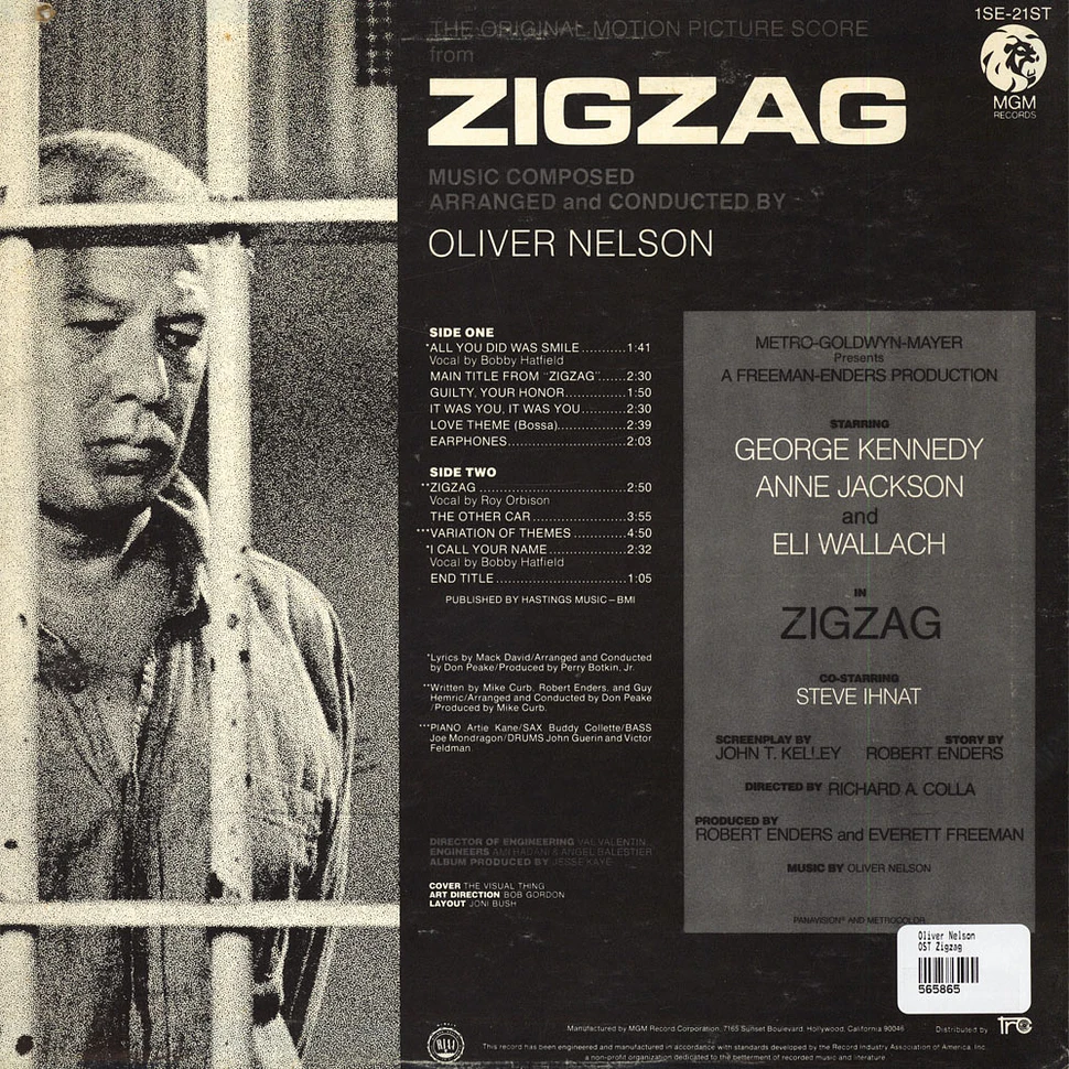 Oliver Nelson - The Original Motion Picture Score From Zigzag