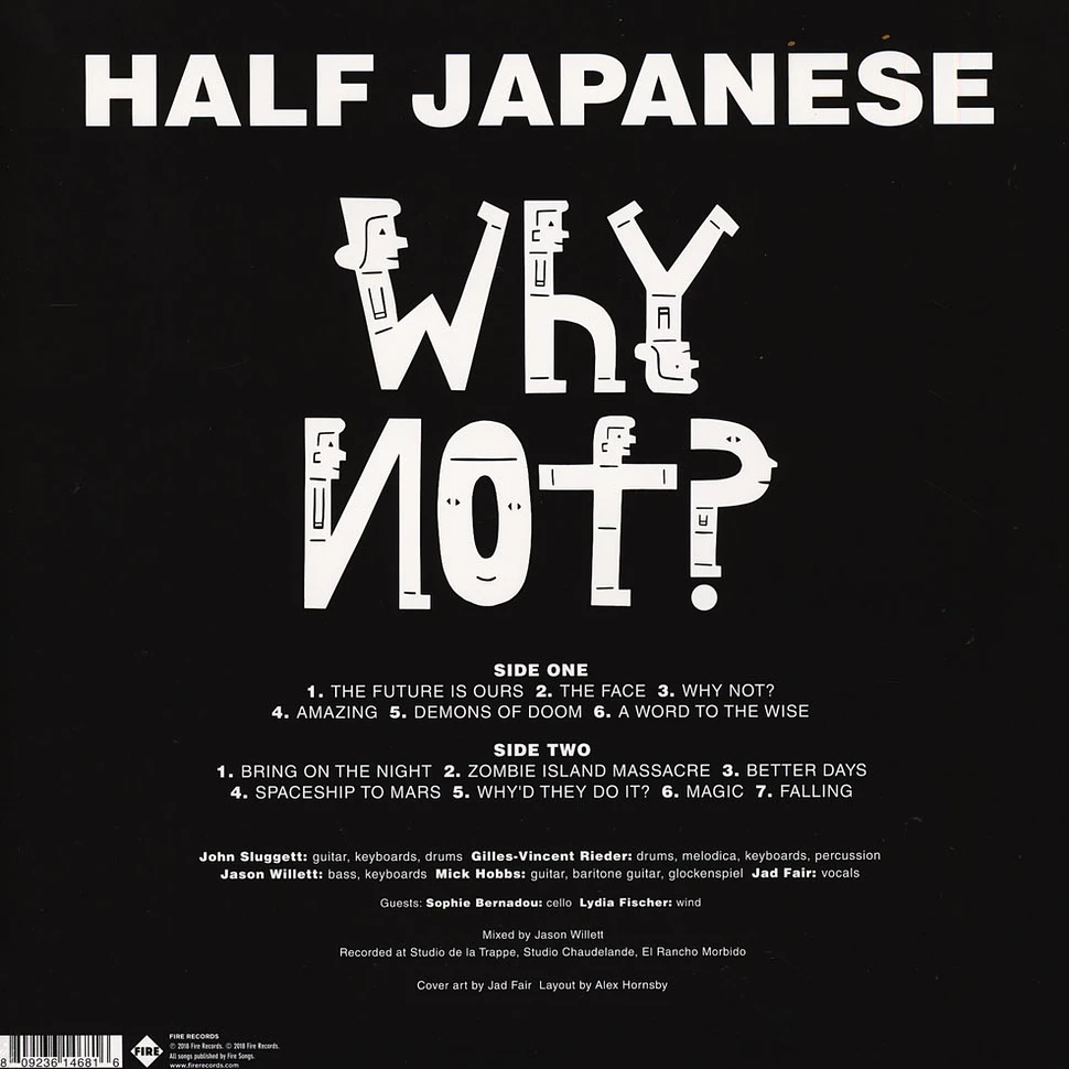 Half Japanese - Why Not? Black Vinyl Edition