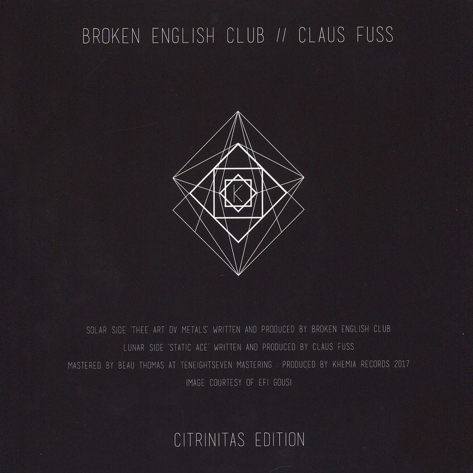 Broken English Club / Claus Fuss - Citrinitas Edition