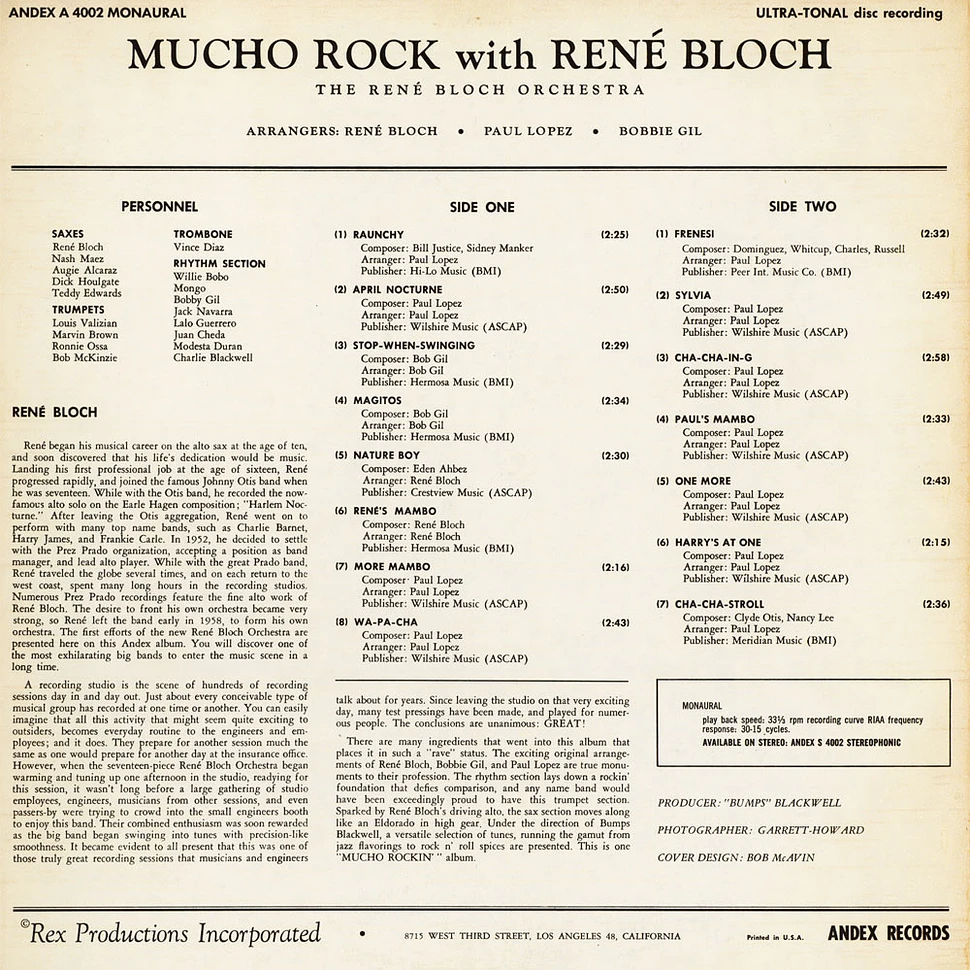 Rene Bloch And His Orchestra - Mucho Rock