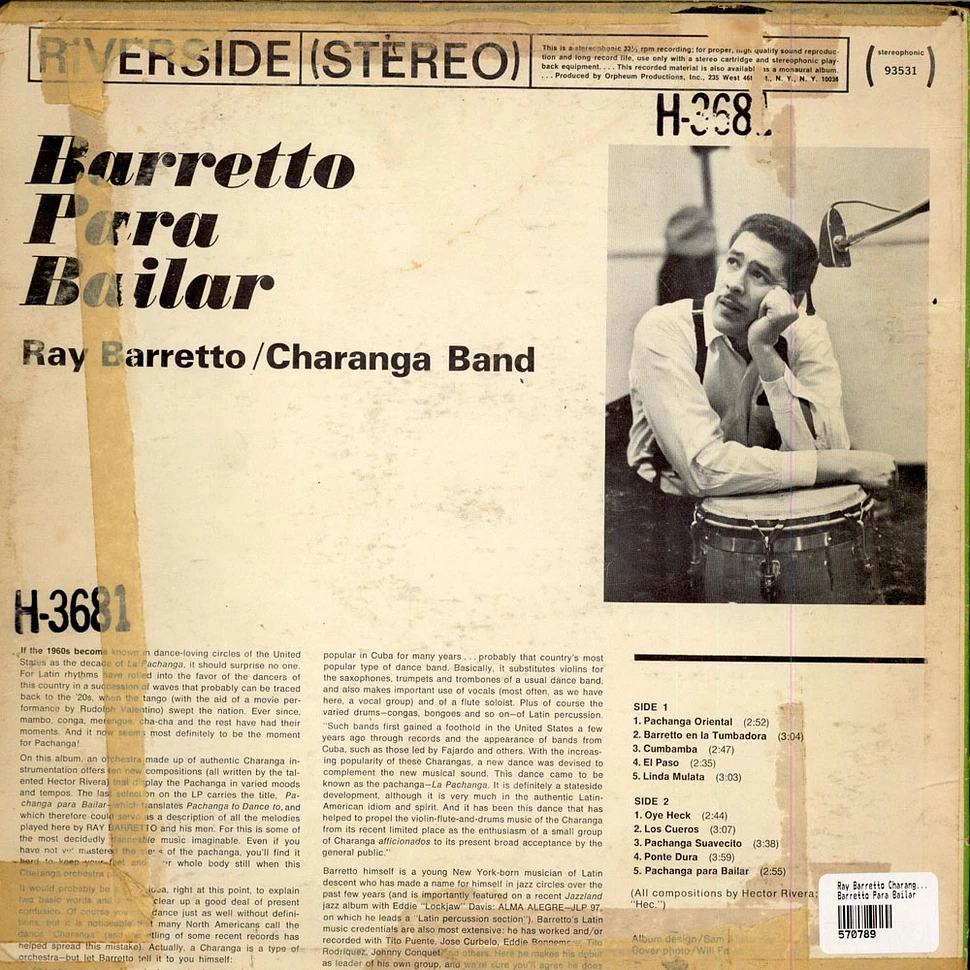Ray Barretto Charanga Band - Barretto Para Bailar