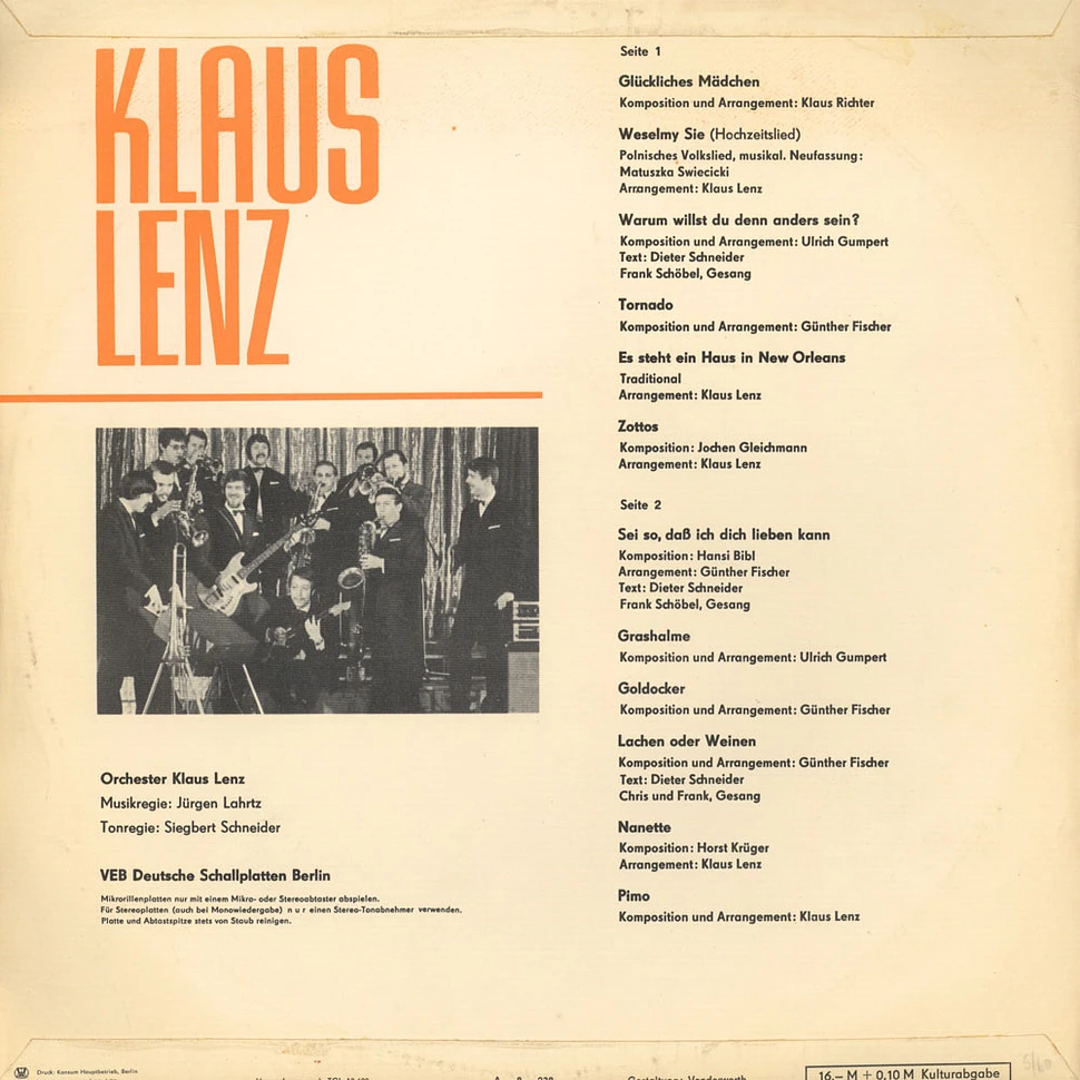 Klaus Lenz - Klaus Lenz Für Fenz