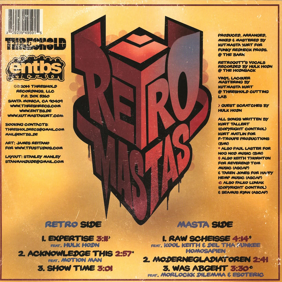 Retrogott & Kutmasta Kurt - RetroMastas EP - The Official Bootleg