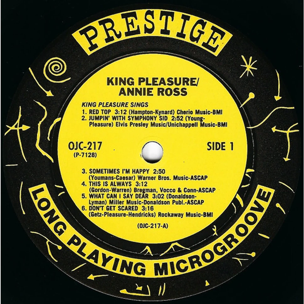 King Pleasure / Annie Ross - King Pleasure Sings / Annie Ross King Pleasure / Annie Ross - King Pleasure Sings / Annie Ross