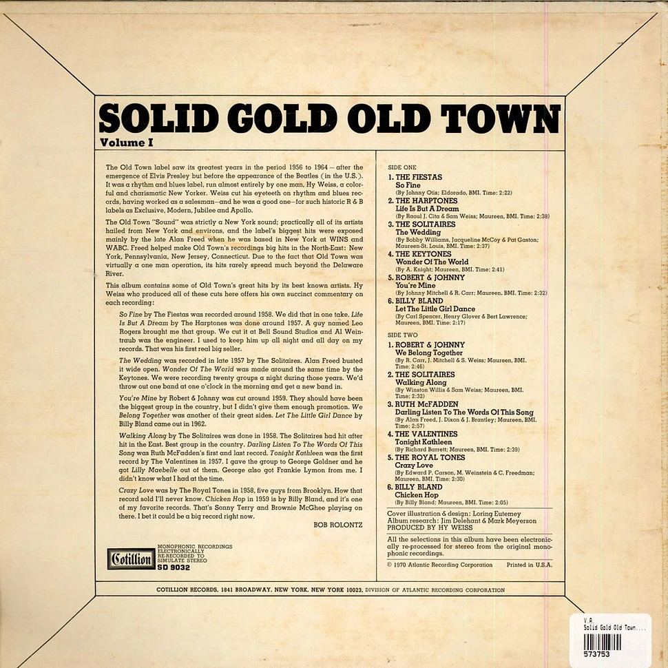 V.A. - Solid Gold Old Town. Volume 1