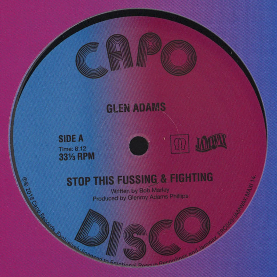 Glen Adams - Stop That Fussing And Fighting