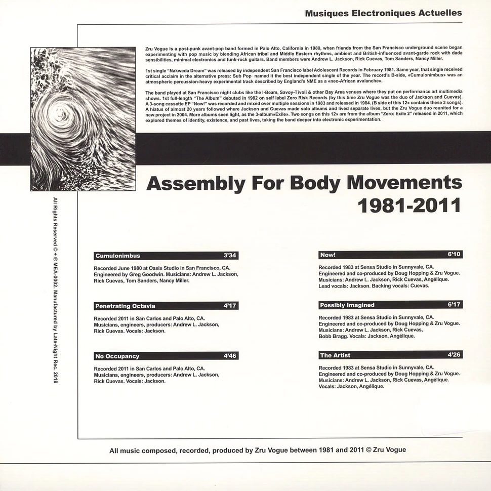 Zru Vogue - Assembly For Body Movements