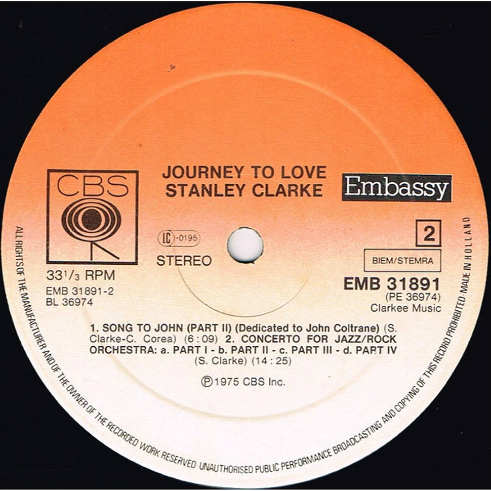 Stanley Clarke - Journey To Love