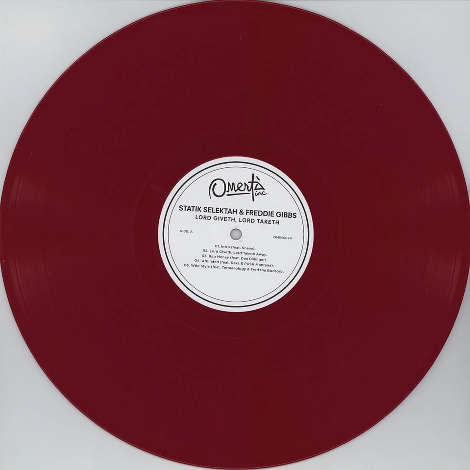 Freddie Gibbs & Statik Selektah - Lord Giveth, Lord Taketh Away Red Vinyl Edition
