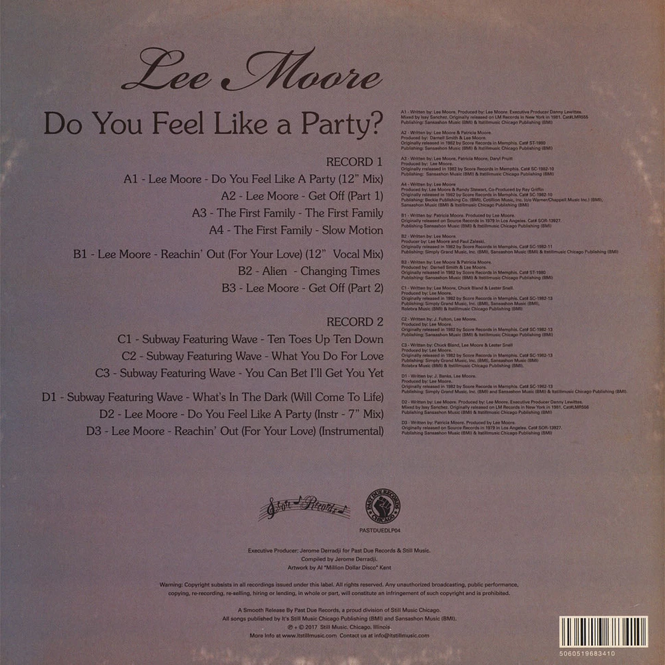 Lee Moore - Do You Feel Like A Party? Rare Singles Memphis 1979 - 1984