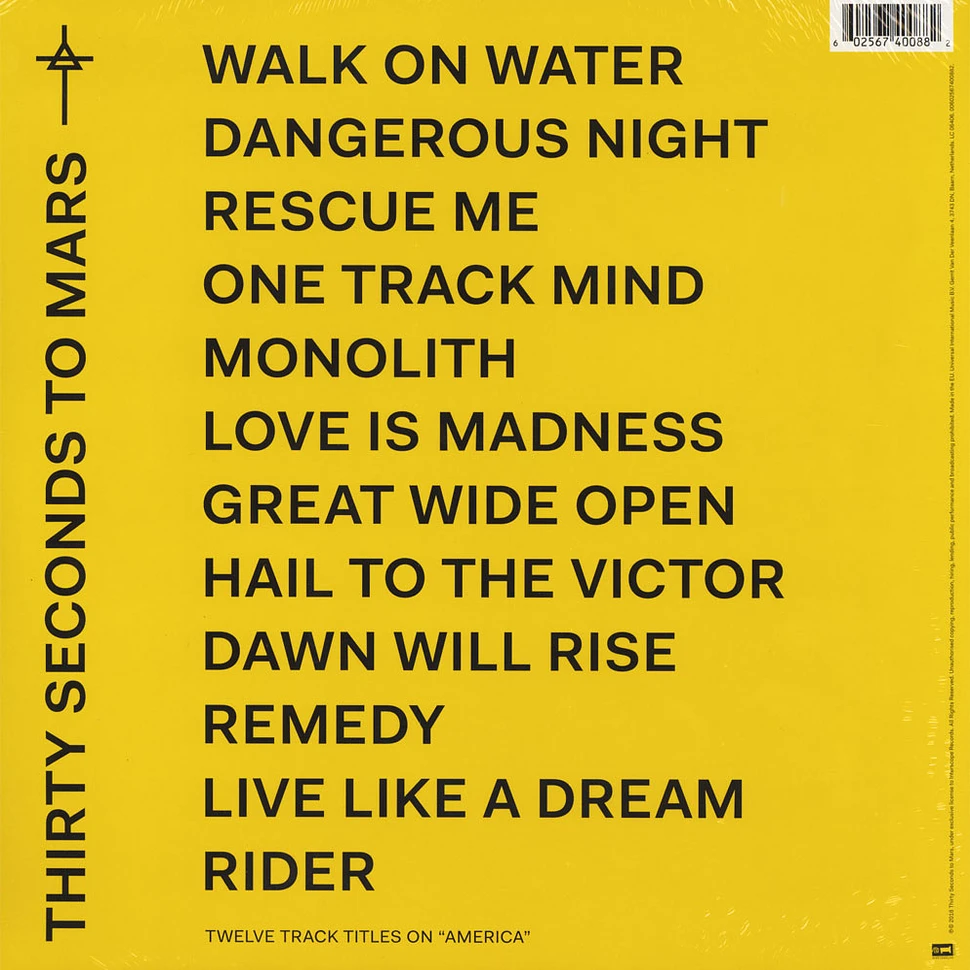 Thirty Seconds To Mars - America White Vinyl Edition