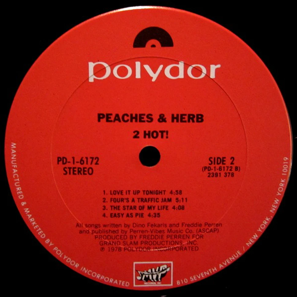 Peaches & Herb - 2 Hot!