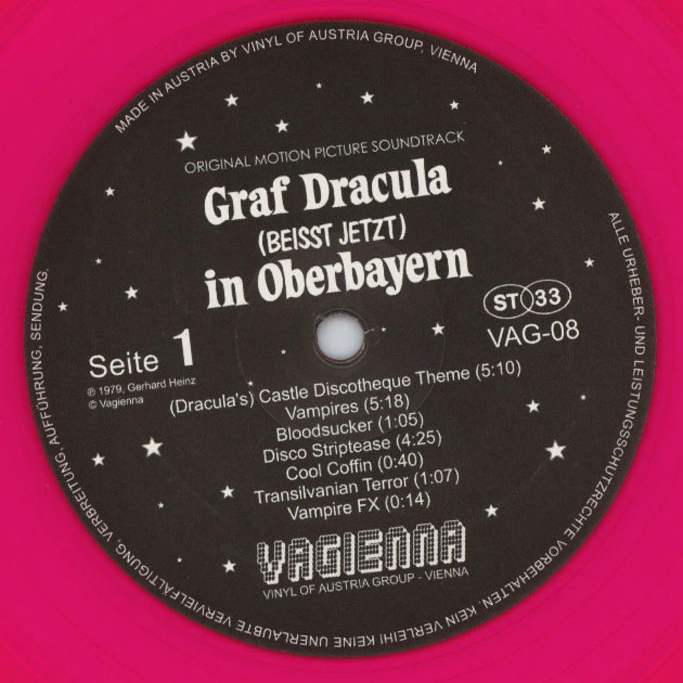 Gerhard Heinz - OST Graf Dracula Beisst Jetzt in Oberbayern Pink Vinyl Edition