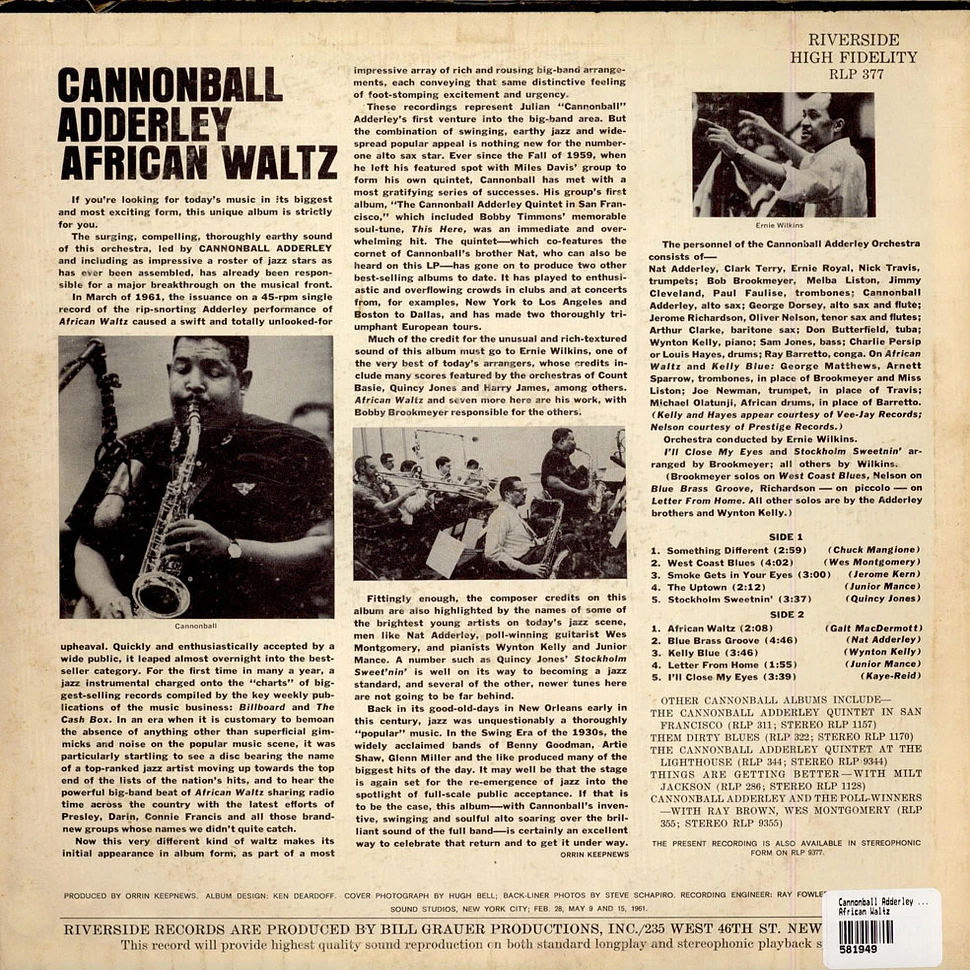 Cannonball Adderley And His Orchestra - African Waltz