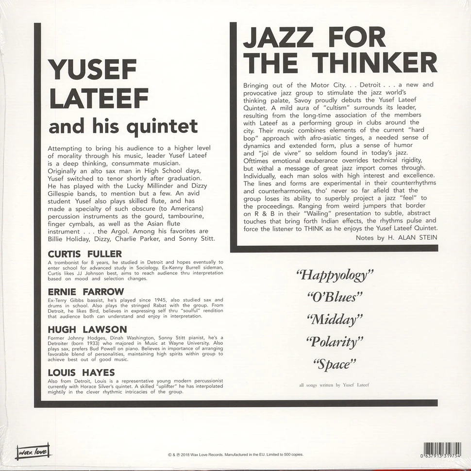 Yusef Lateef - Jazz For The Thinker