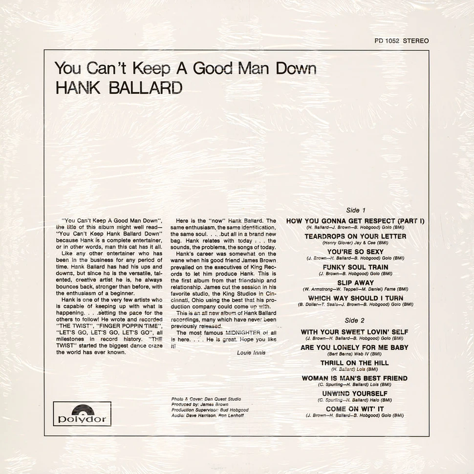 Hank Ballard - You Can't Keep A Good Man Down