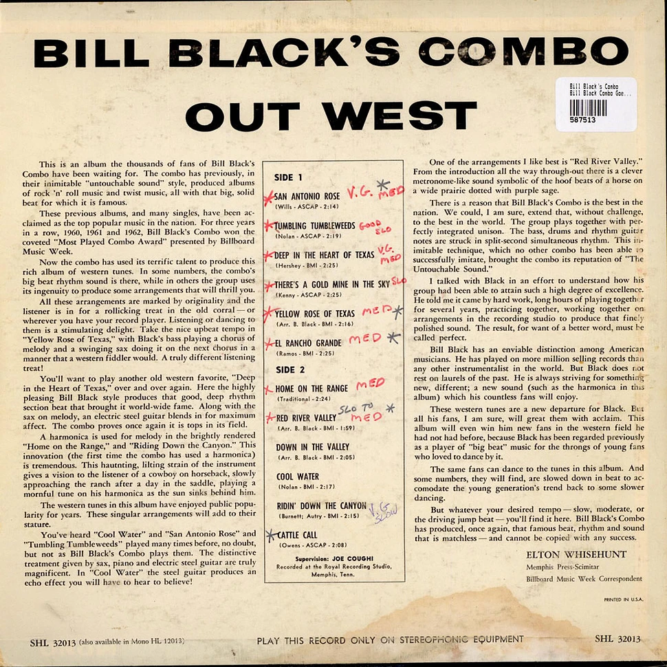 Bill Black's Combo - Bill Black Combo Goes West