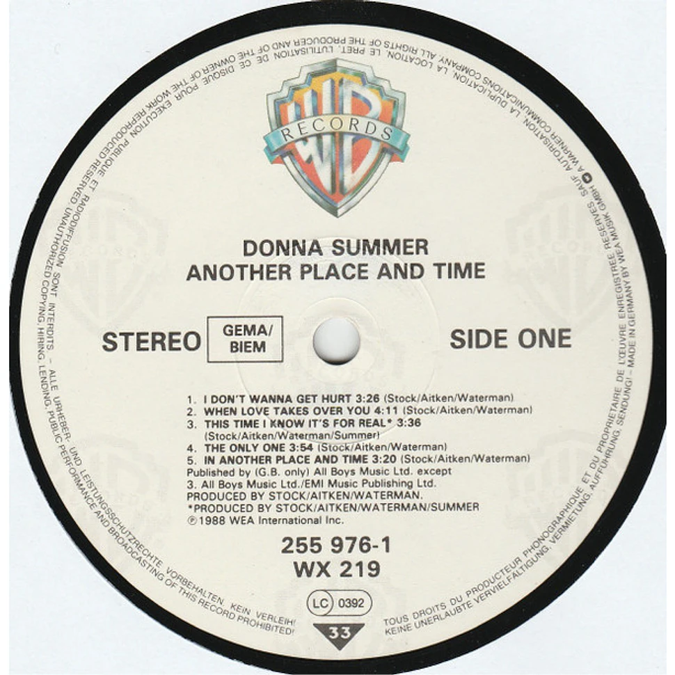 Donna Summer - Another Place And Time