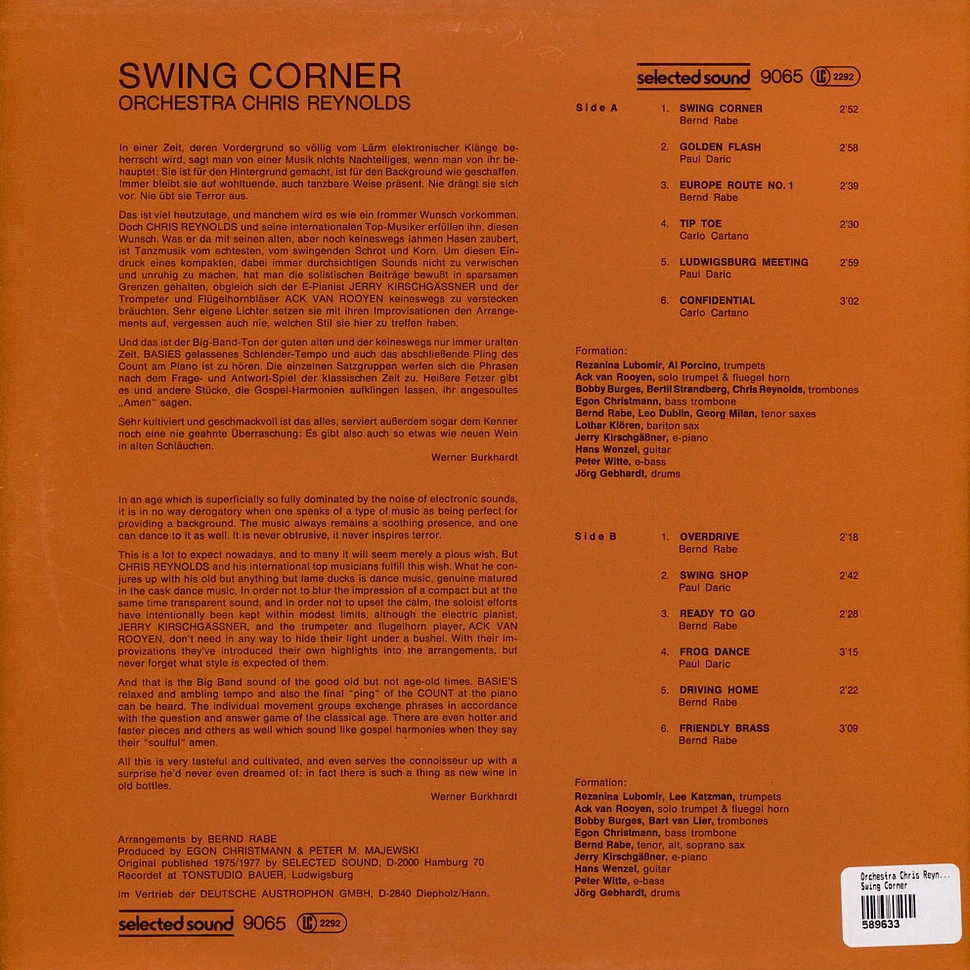 Orchestra Chris Reynolds - Swing Corner