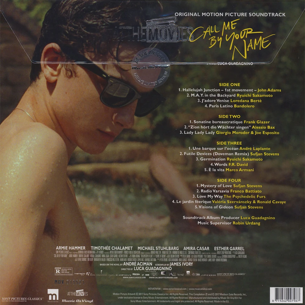 V.A. - OST Call Me By Your Name Colored Vinyl Edition