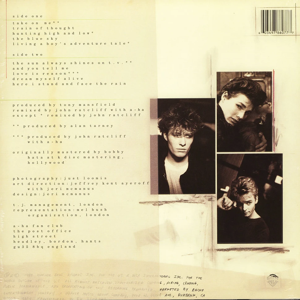 a-ha - Hunting High And Low Colored Vinyl Edition