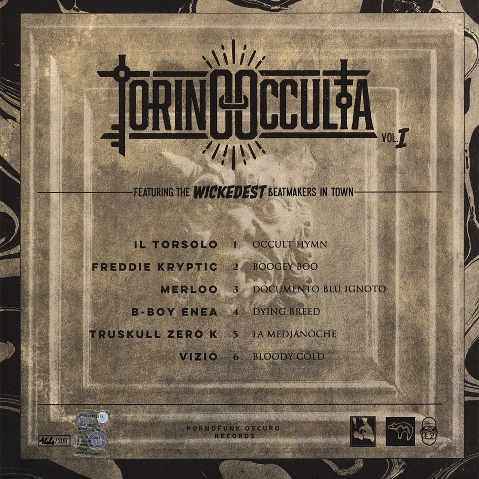 Pornofunk Oscuro presents - Torino Occulta Volume 1 Blue Vinyl Edition
